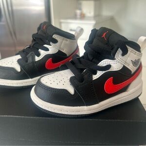 Jordan Black and Red Sneakers Classic Design